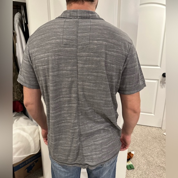 XL Marled Heather Gray Short Sleeve Polo - Picture 3 of 4